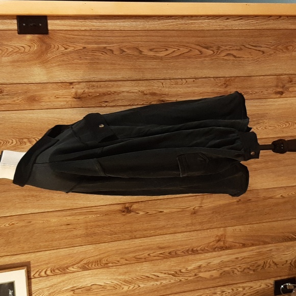 🐈‍⬛POL Black Mineral-Washed French Terry Shacket (Large)🐈‍⬛ - Picture 3 of 7